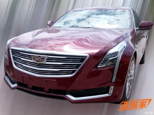 A Cherry Red CT6 from Cadillac was snapped in China