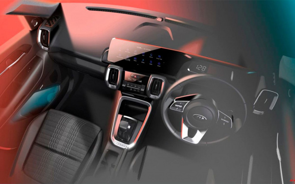 Kia has decided to declassify the interior of the new compact SUV