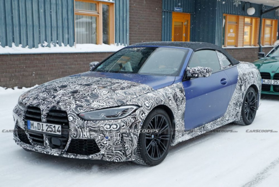 Photos of BMW M4 Convertible 2022 in camouflage