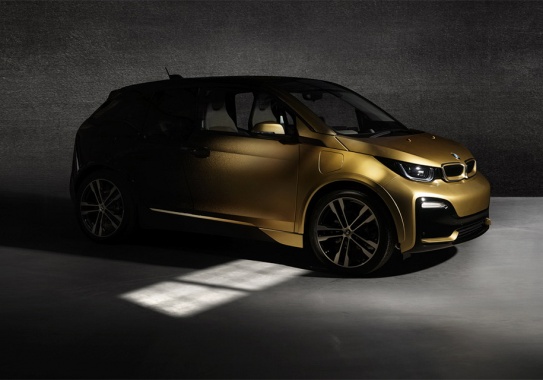 24-carat gold completely covered BMW i3 and i8