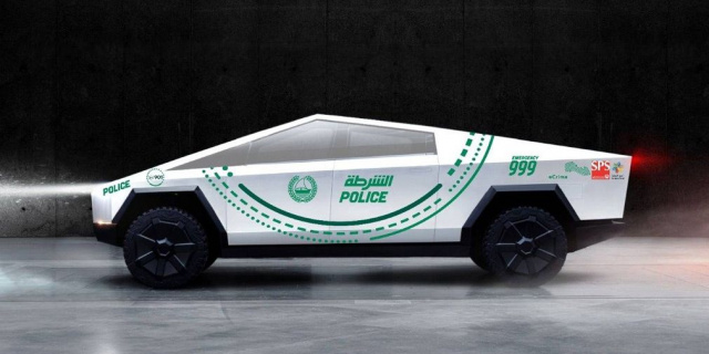Dubai police will have a Tesla pickup